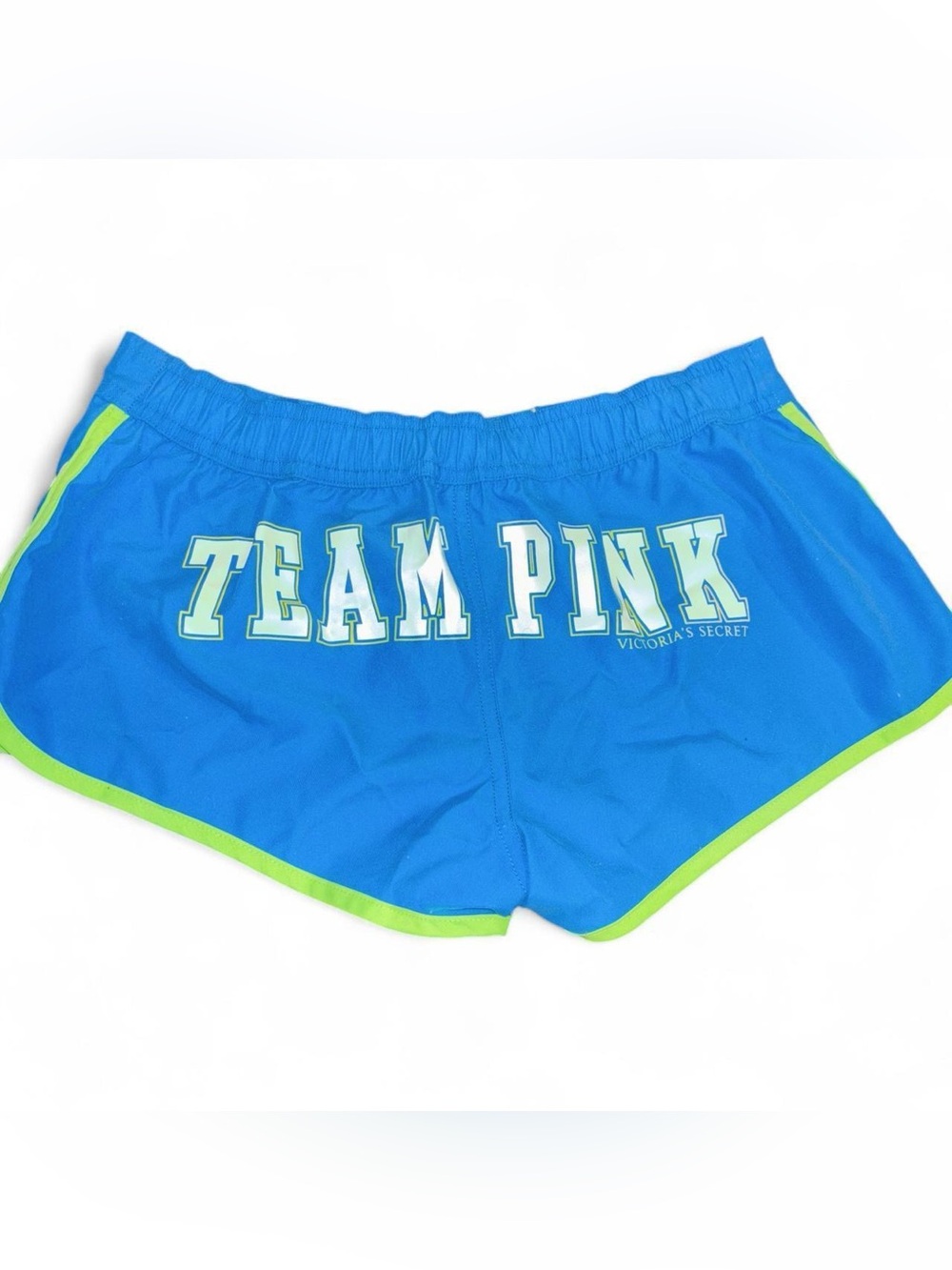 VS PINK Y2K Style 2006 Blue & Green Low Rise Logo Board Shorts Size XS